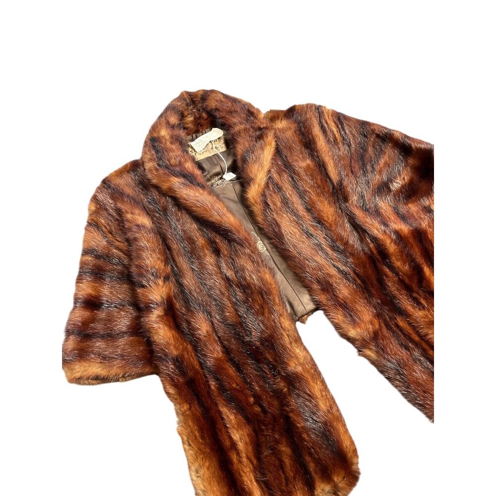 Vintage Silverman Furs Brown Mink Cape/Stole With Satin Lining Newport News VA